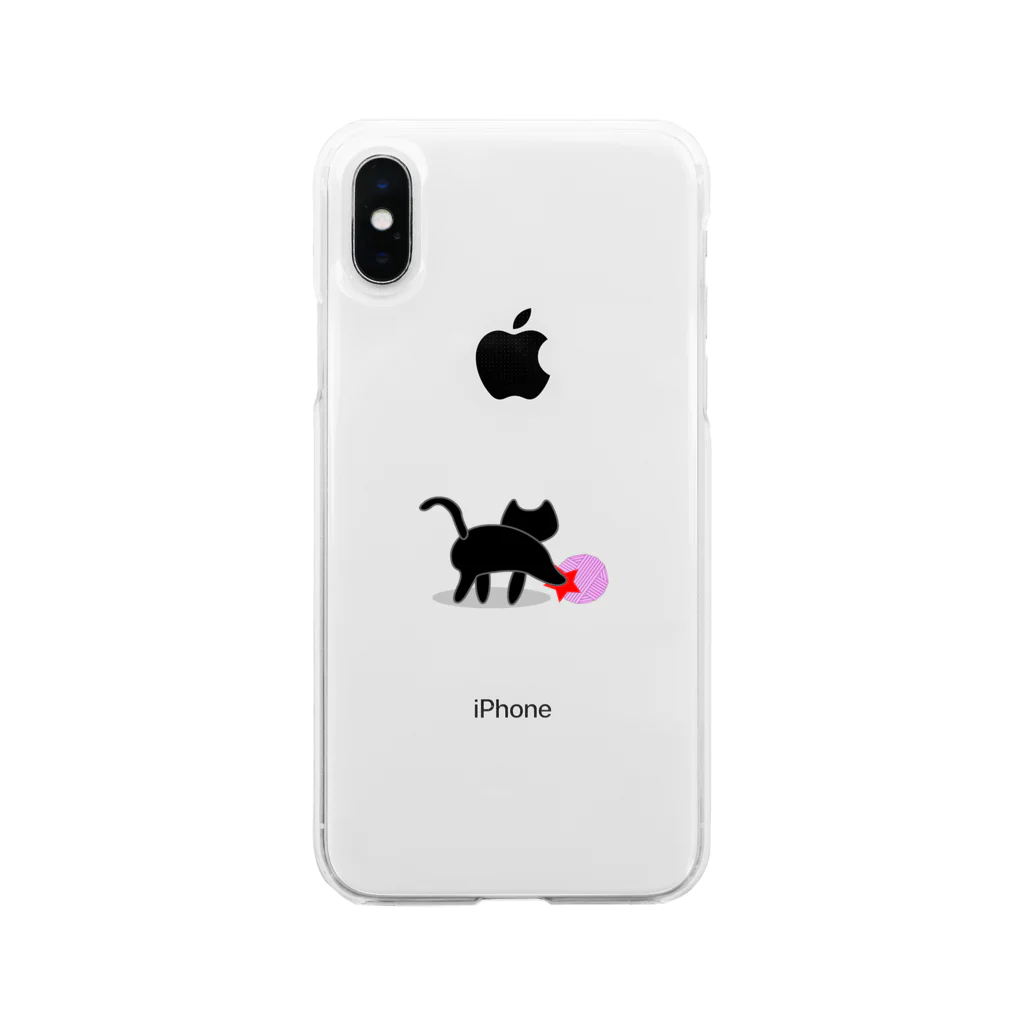 あんちよ製餡所の黒猫のいる部屋 Soft Clear Smartphone Case