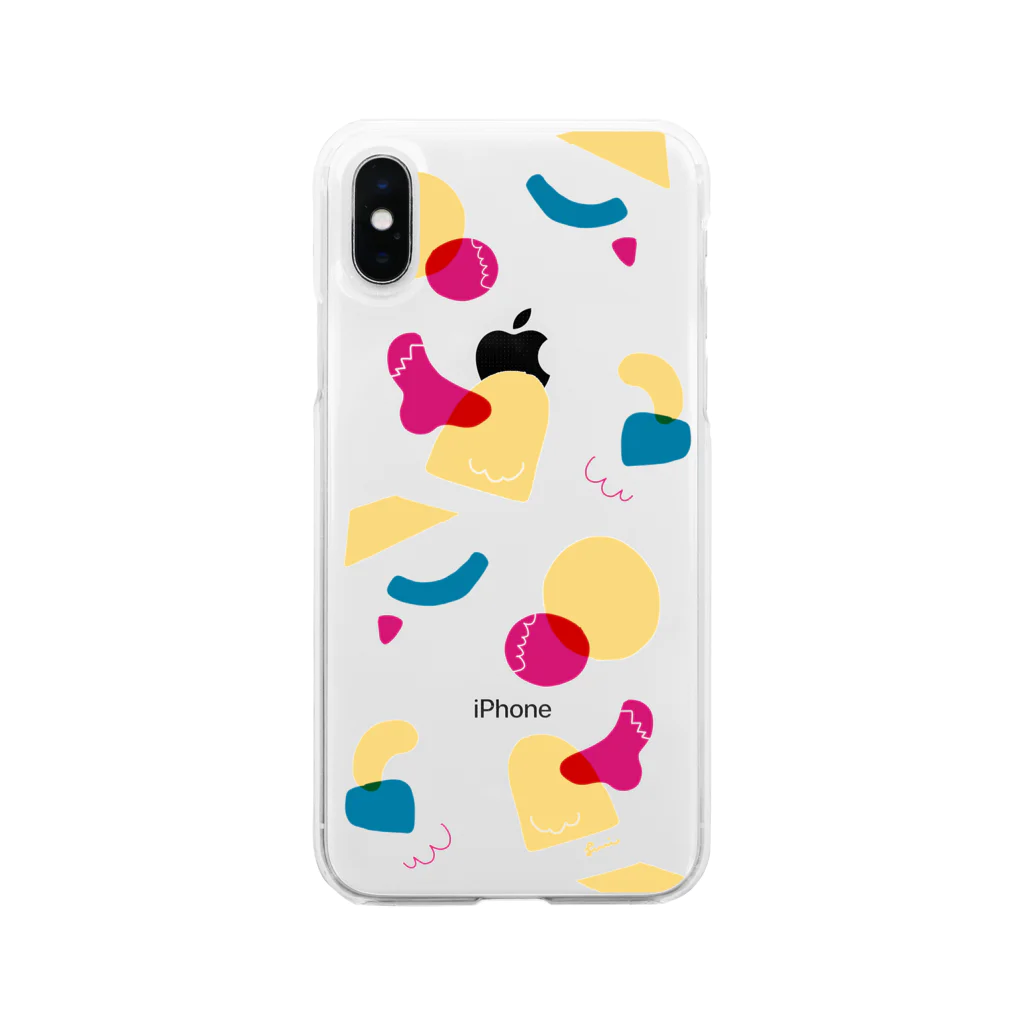 fuminghasegawa_artworkのホッピングポップス Soft Clear Smartphone Case