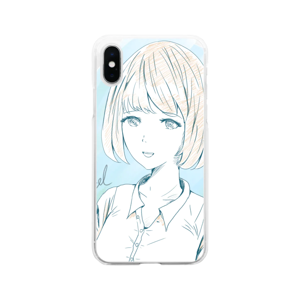 chicodeza by suzuriの可愛い女の子 Soft Clear Smartphone Case