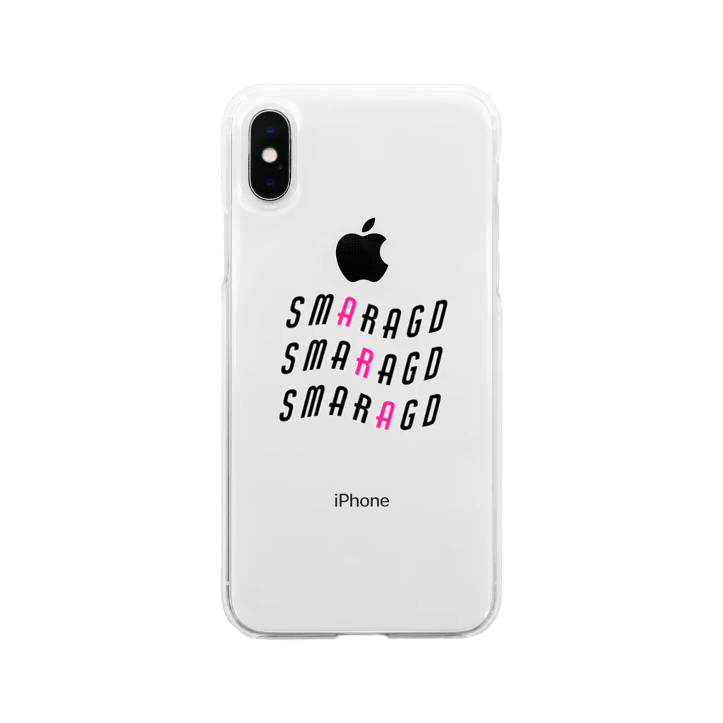 smaragdのSmaragd neon pink Soft Clear Smartphone Case