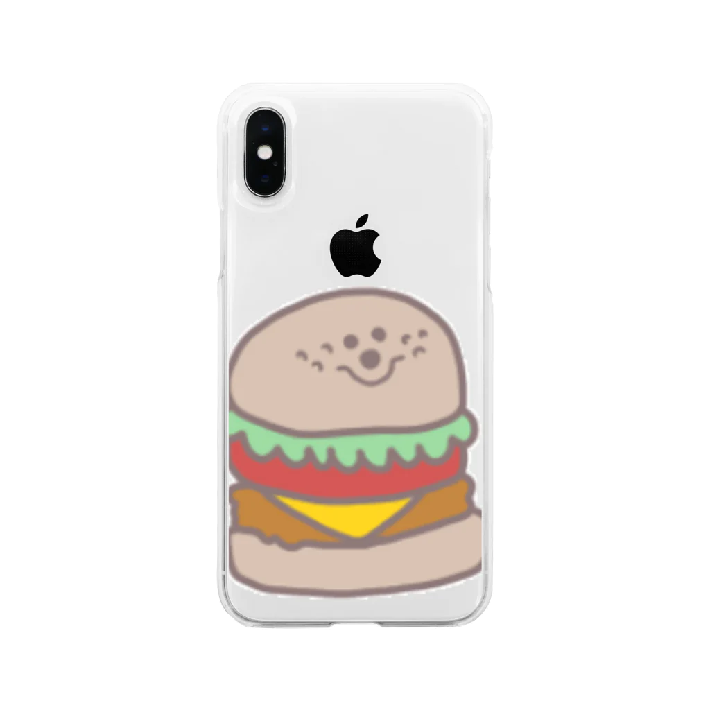 mmm.oe /モエモエモエ雑貨店のmr.はんばーーが🍔🍟🌭 Soft Clear Smartphone Case