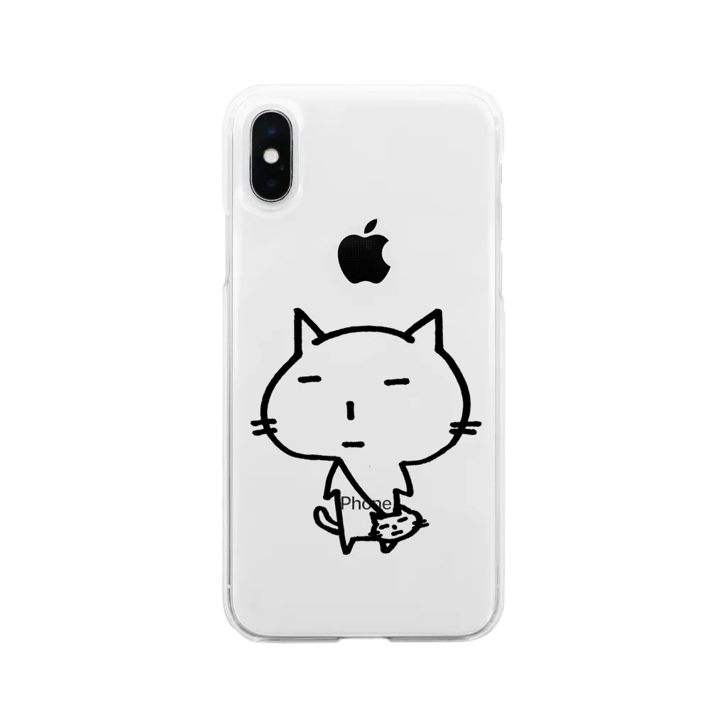 きちの秘密基地のポーチときち Soft Clear Smartphone Case