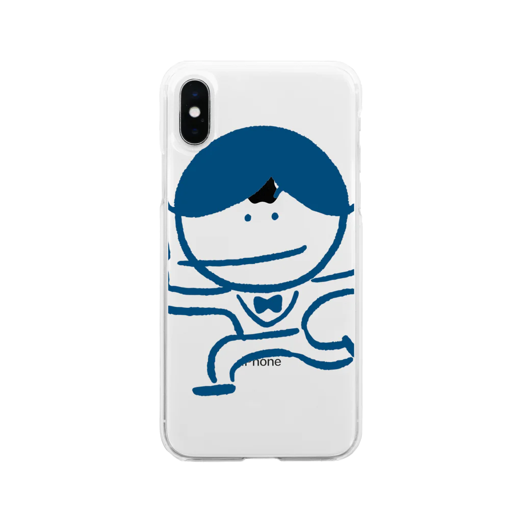 あざーす・のずのあざーすロゴアイテム Soft Clear Smartphone Case