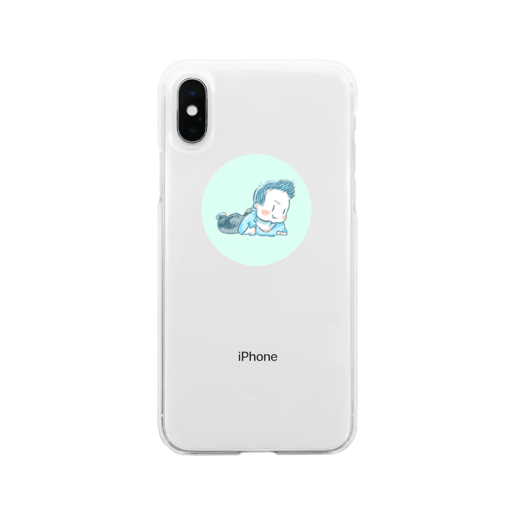 ホットなアイスのはいよるアカチャン!! Soft Clear Smartphone Case