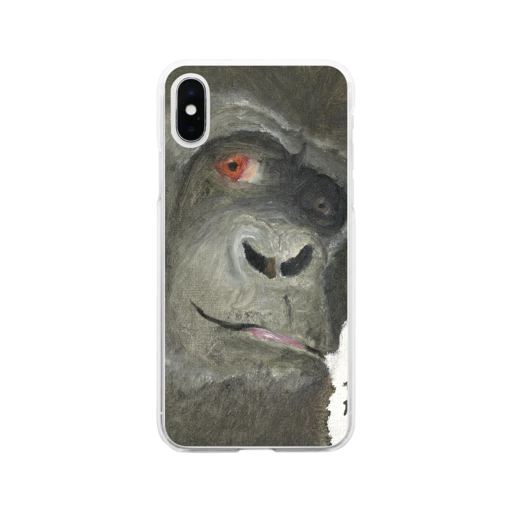 gorilla-projectのごりおくん Soft Clear Smartphone Case