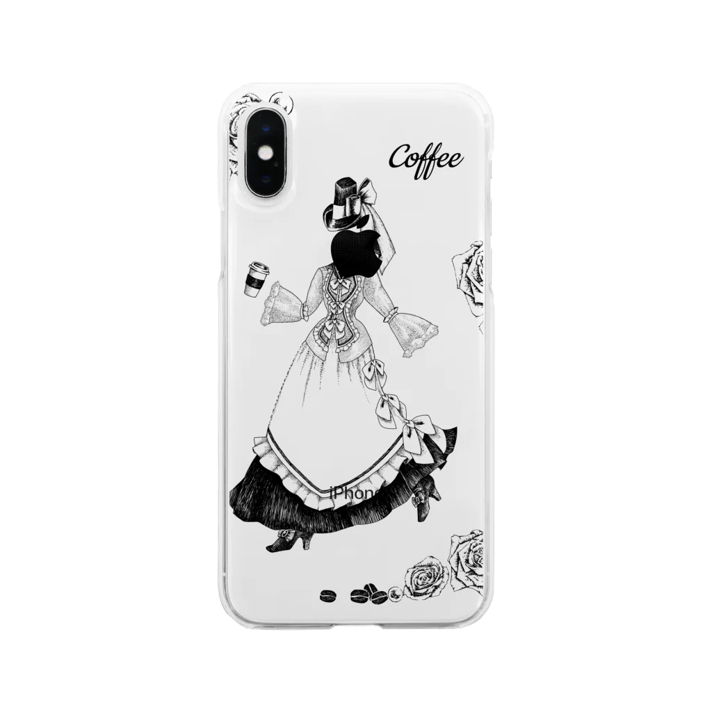 Prism coffee beanの【Lady's sweet coffee】コーヒー Soft Clear Smartphone Case