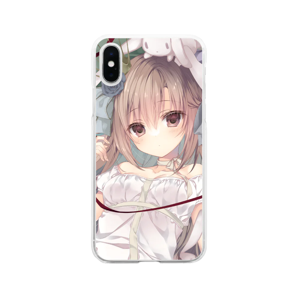 いぬきら店のうさぬ Soft Clear Smartphone Case