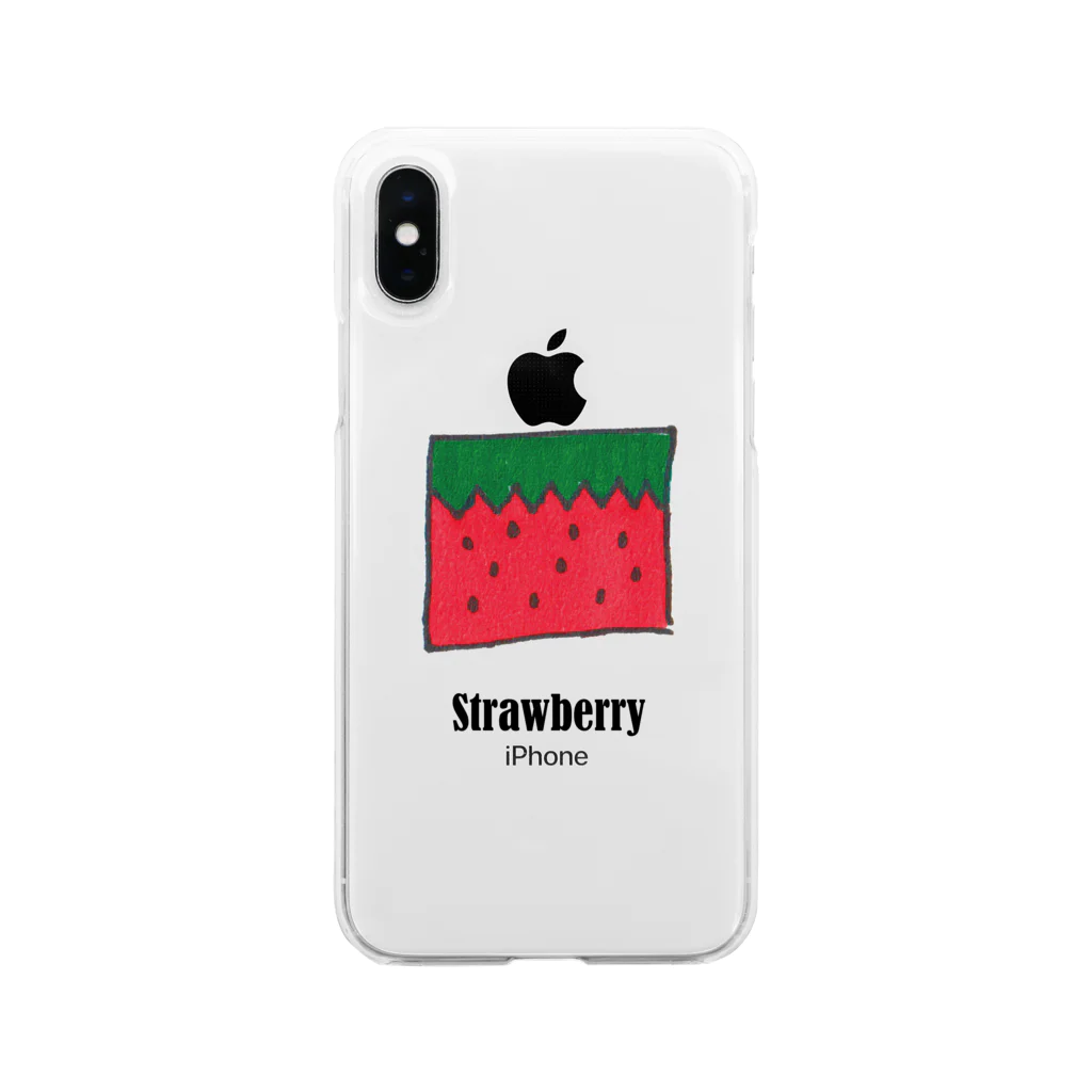 ももたくんのなんちゃってStrawberry Soft Clear Smartphone Case