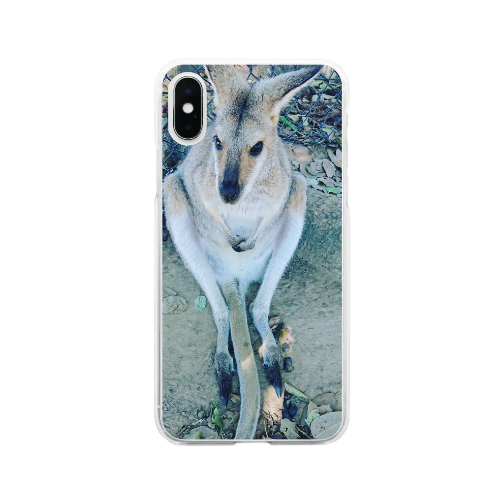 PAINTのカンガルーの赤ちゃん Soft Clear Smartphone Case