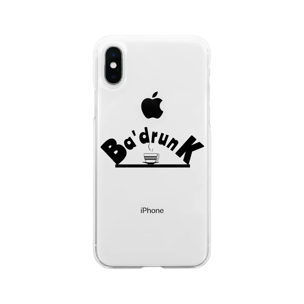 Ba'drunkのBa'drunk newブランドロゴシリーズ Soft Clear Smartphone Case