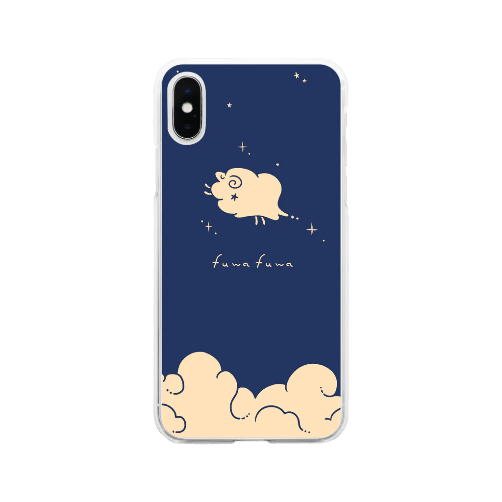 wataobiのひつじぐも Soft Clear Smartphone Case