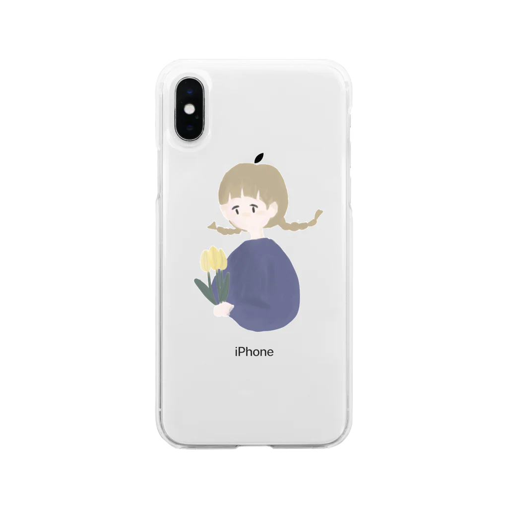 你好　- ニーハオ −のチューリップガール Soft Clear Smartphone Case