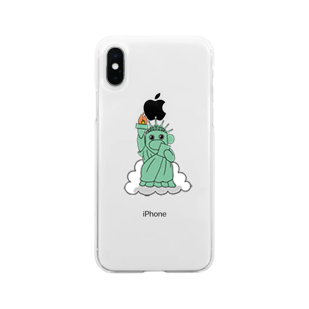 おのくんしょっぷの自由のおのくん Soft Clear Smartphone Case