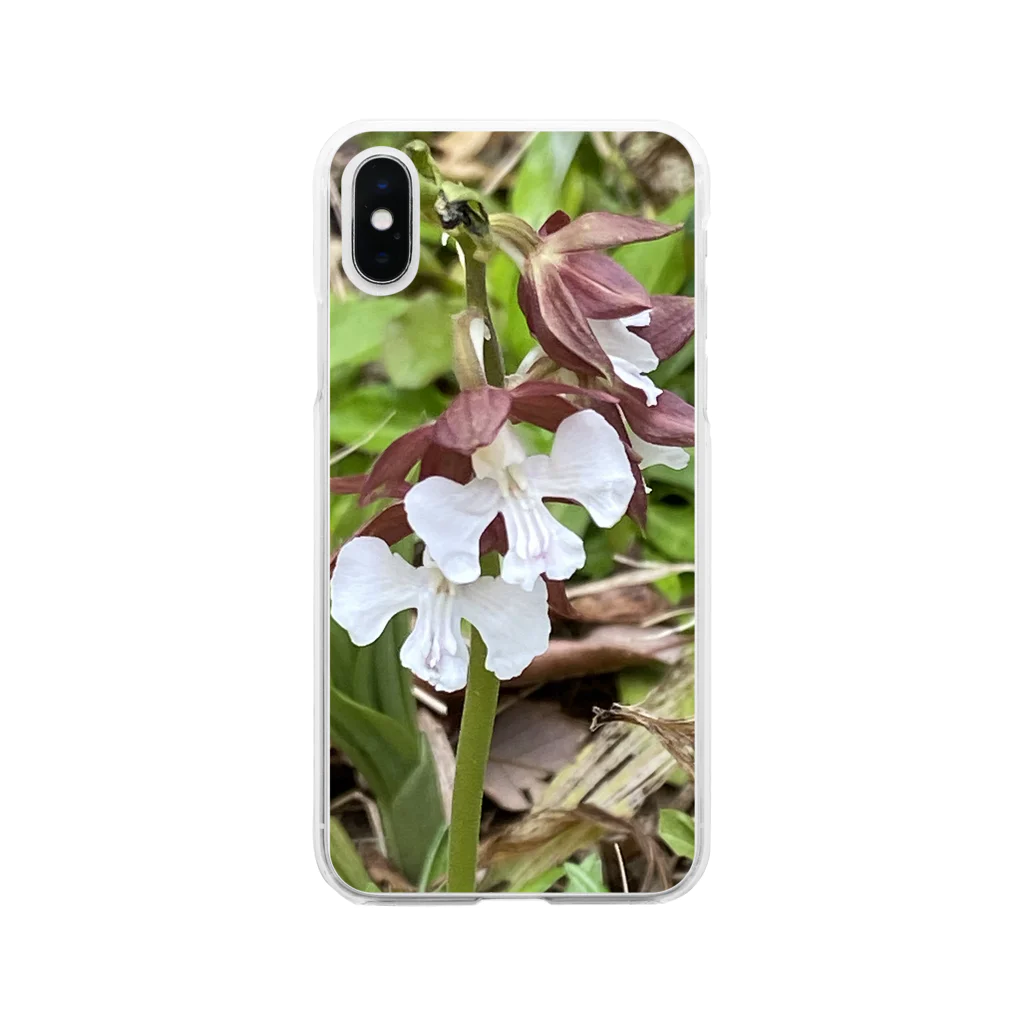 yotarosuzuriのお庭のお花ちゃんエビネ Soft Clear Smartphone Case