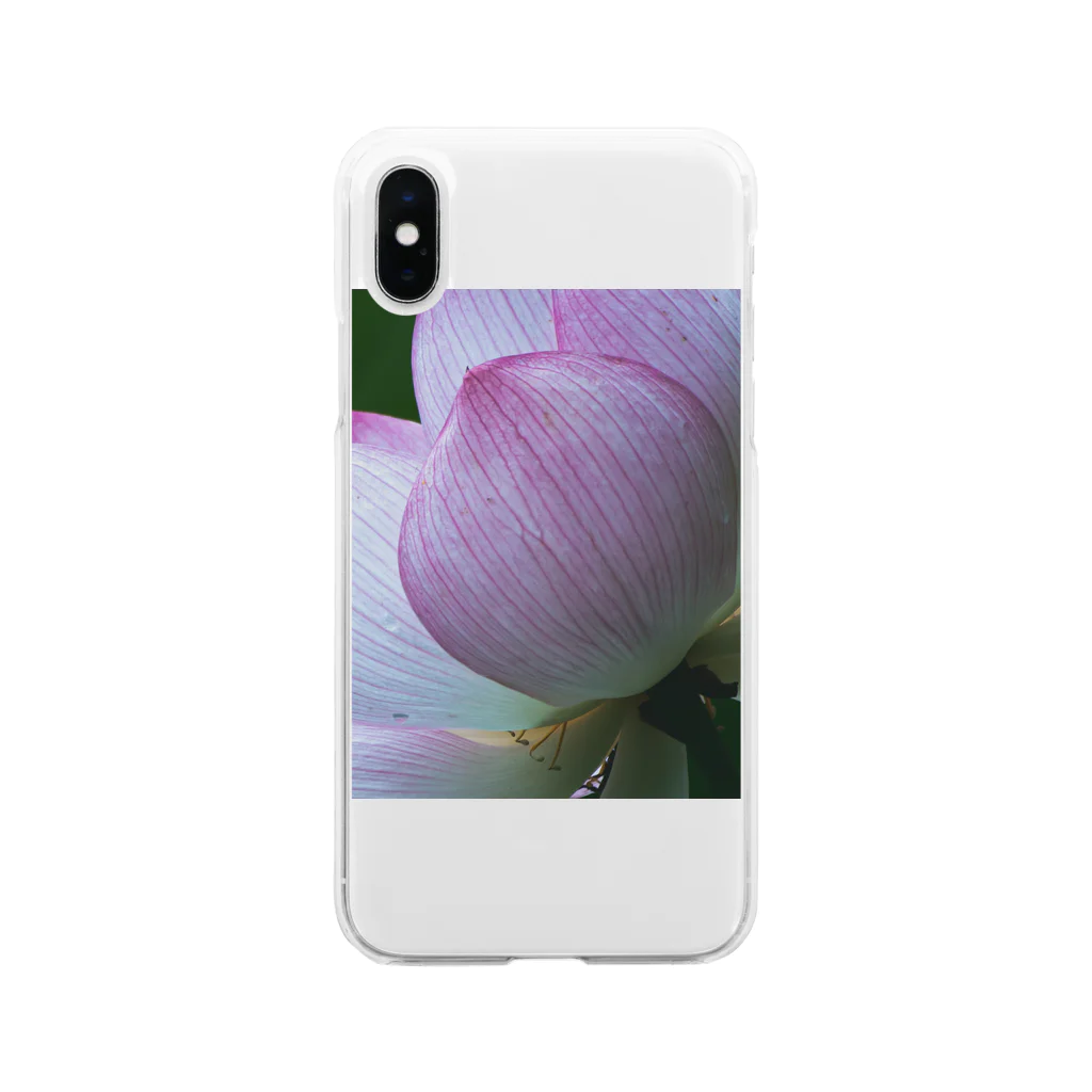 写真プリントのPhoto : 蓮の花 Soft Clear Smartphone Case