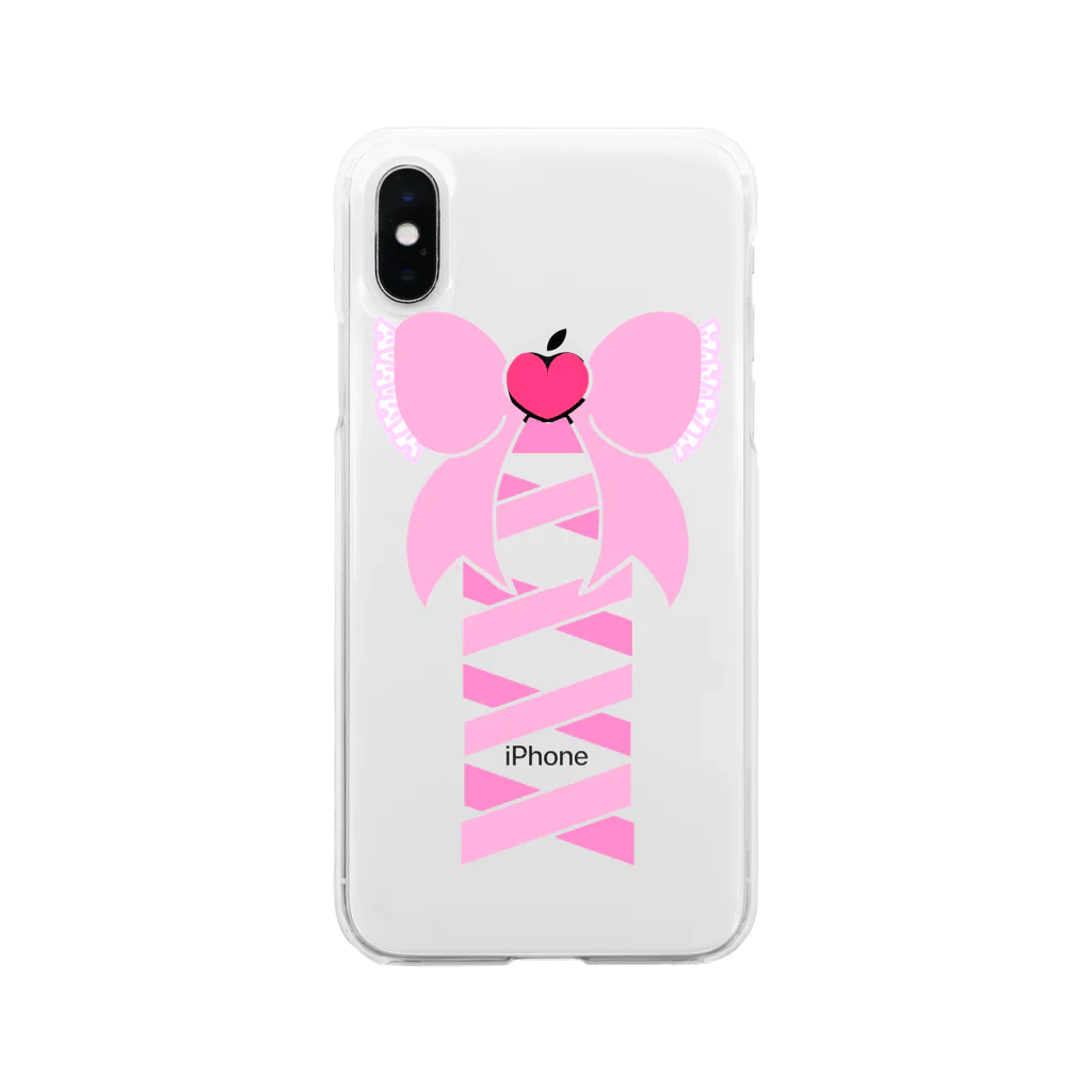 Mi〜オリジナルショップ ミィ〜の夢見る乙女のリボン Soft Clear Smartphone Case