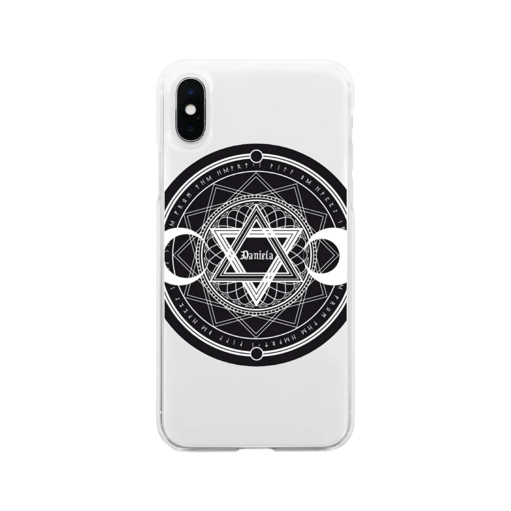 𝕯𝖆𝖓𝖎𝖊𝖑𝖆 ✡︎ 紅のDANIELA魔法陣ロゴ Soft Clear Smartphone Case