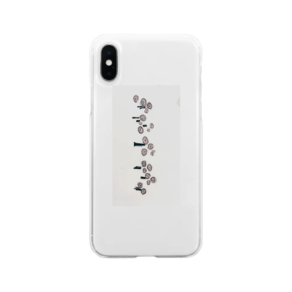 とよおかちひろの黒いおはな Soft Clear Smartphone Case