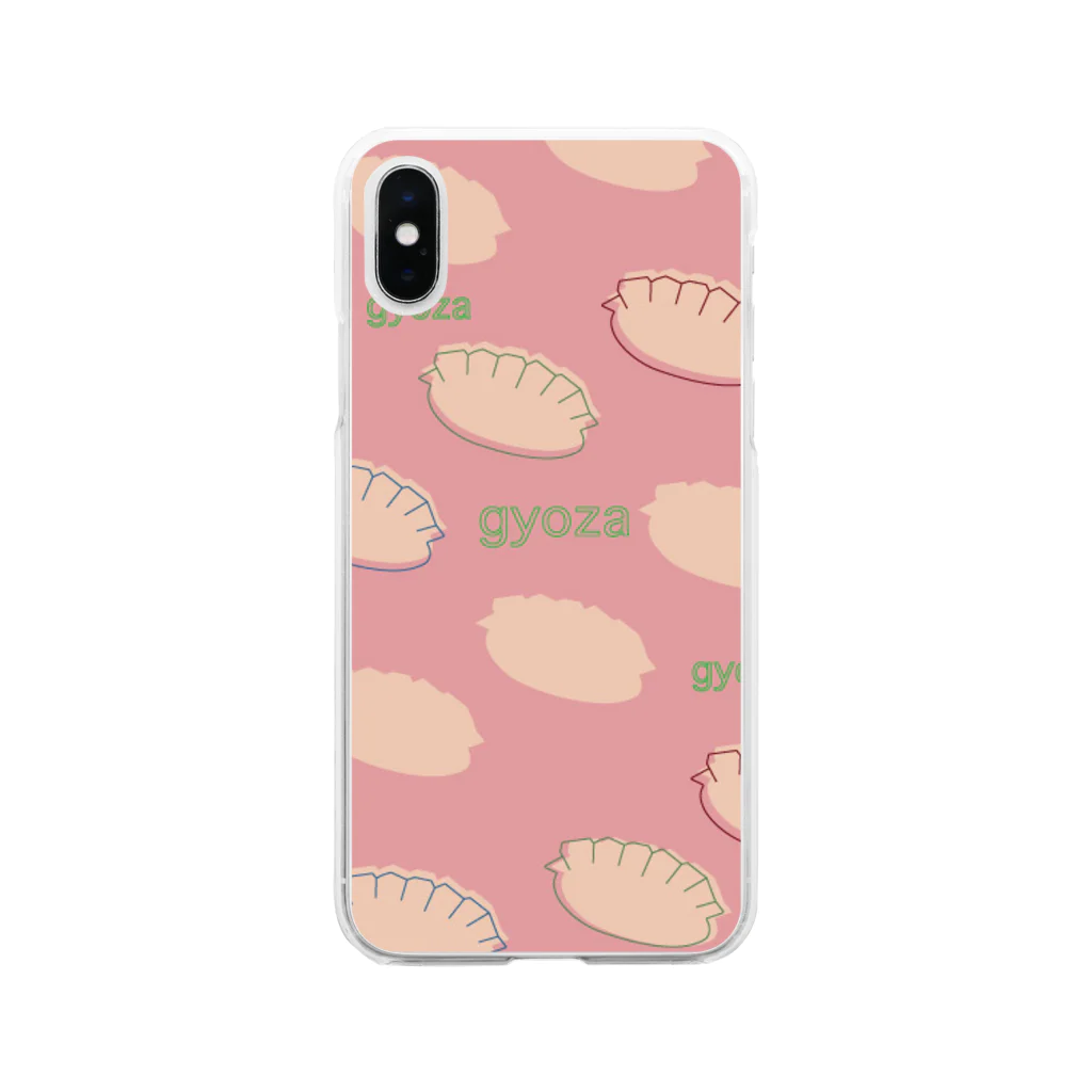 Papillon.のgyoza Soft Clear Smartphone Case