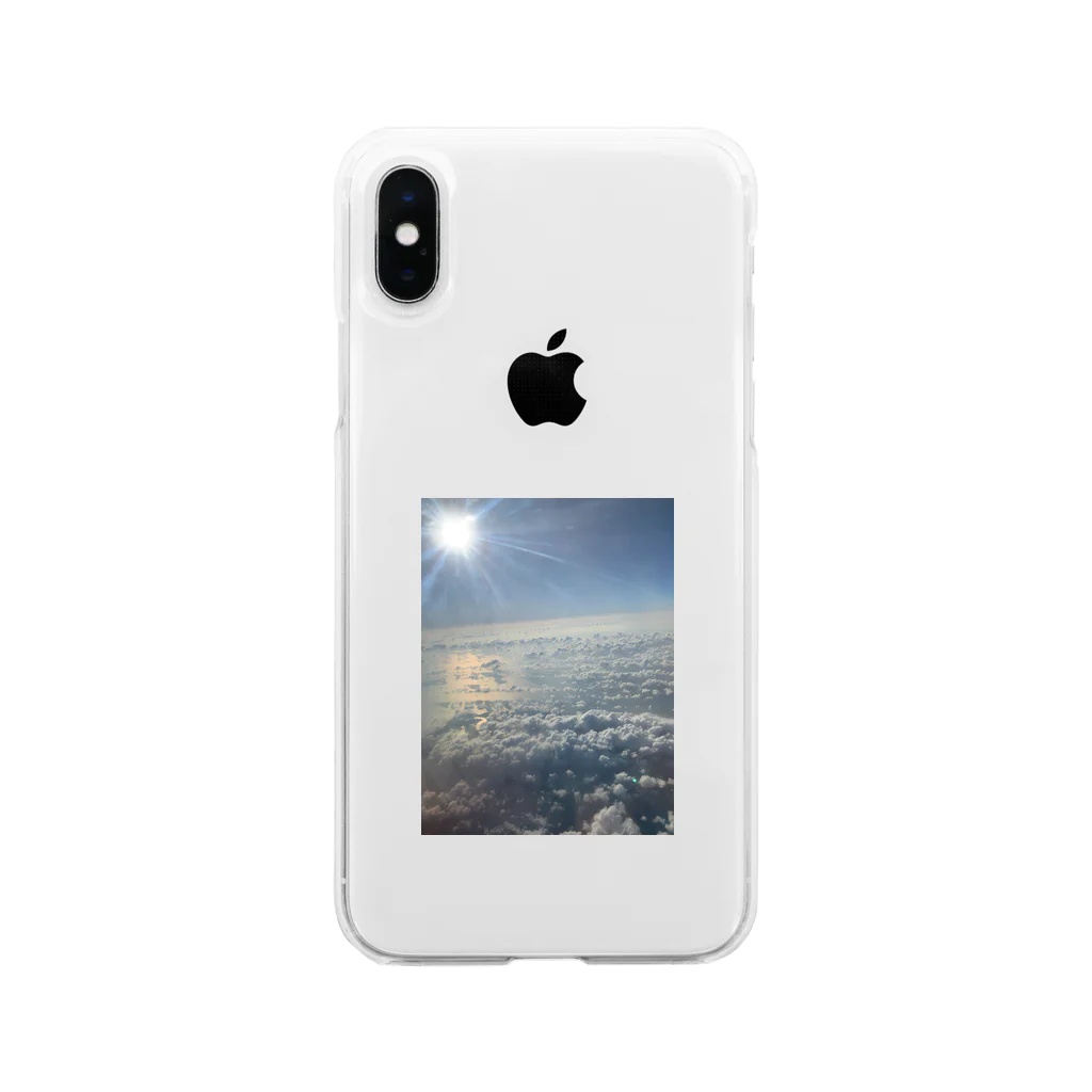 ha__のbeautiful sky Soft Clear Smartphone Case