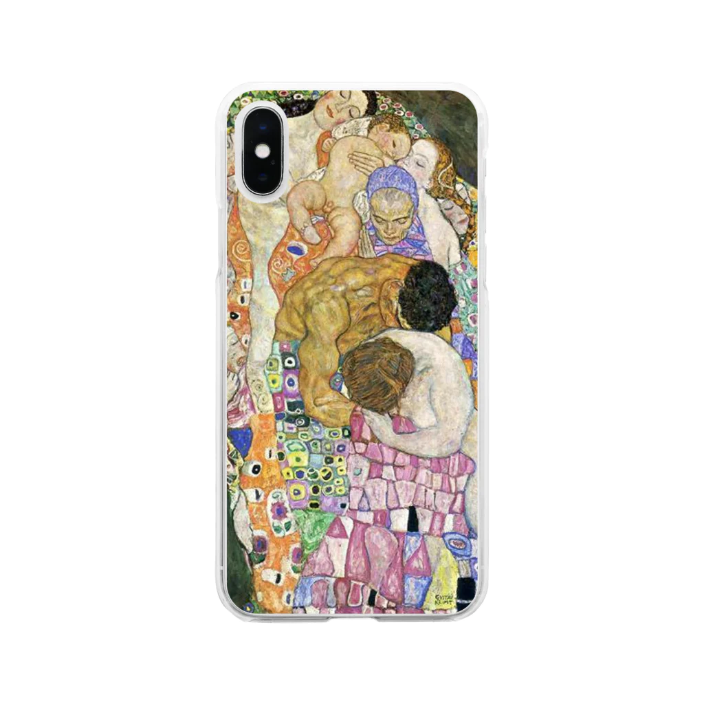 Art Baseのグスタフ・クリムト / 1916 / Death and life / Gustav Klimt  Soft Clear Smartphone Case