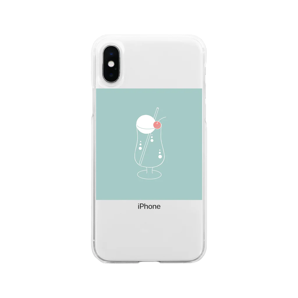 ねむるのメロンソーダ Soft Clear Smartphone Case