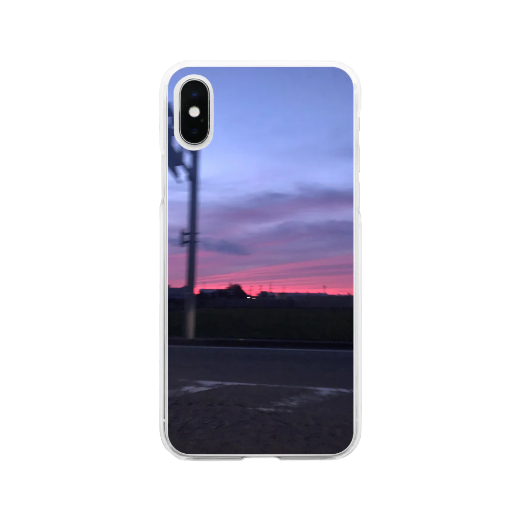 acquaのsunset Soft Clear Smartphone Case