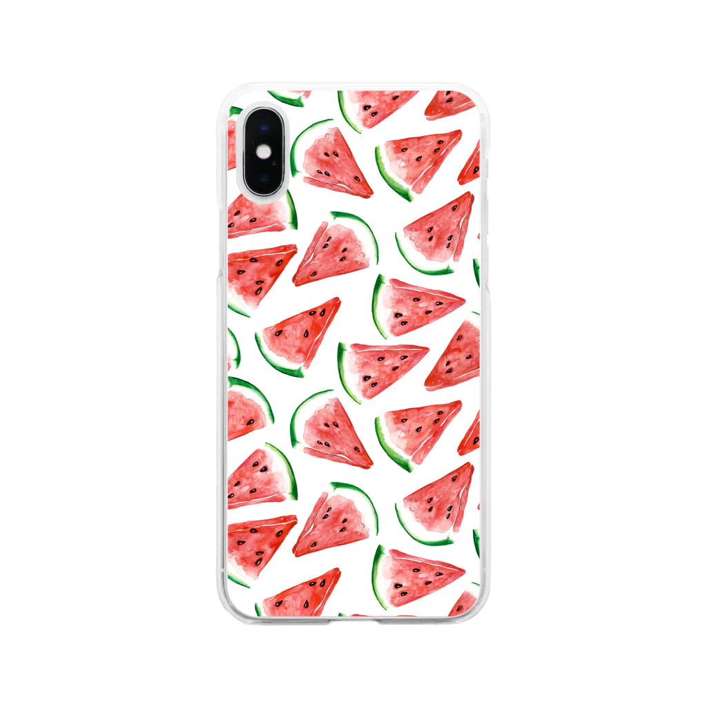 Rena DesignのFresh Watermelon Pattern ソフトクリアスマホケース