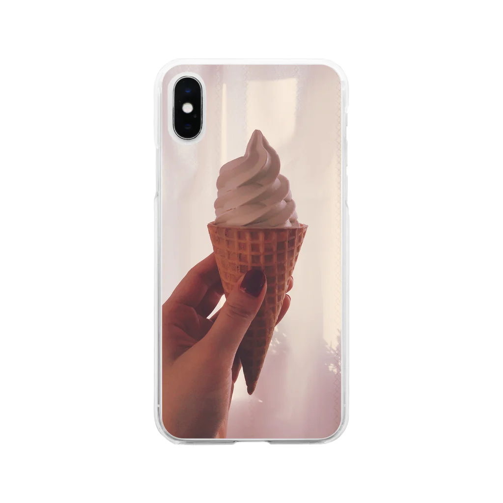 nanamiiのアイス食べよ Soft Clear Smartphone Case