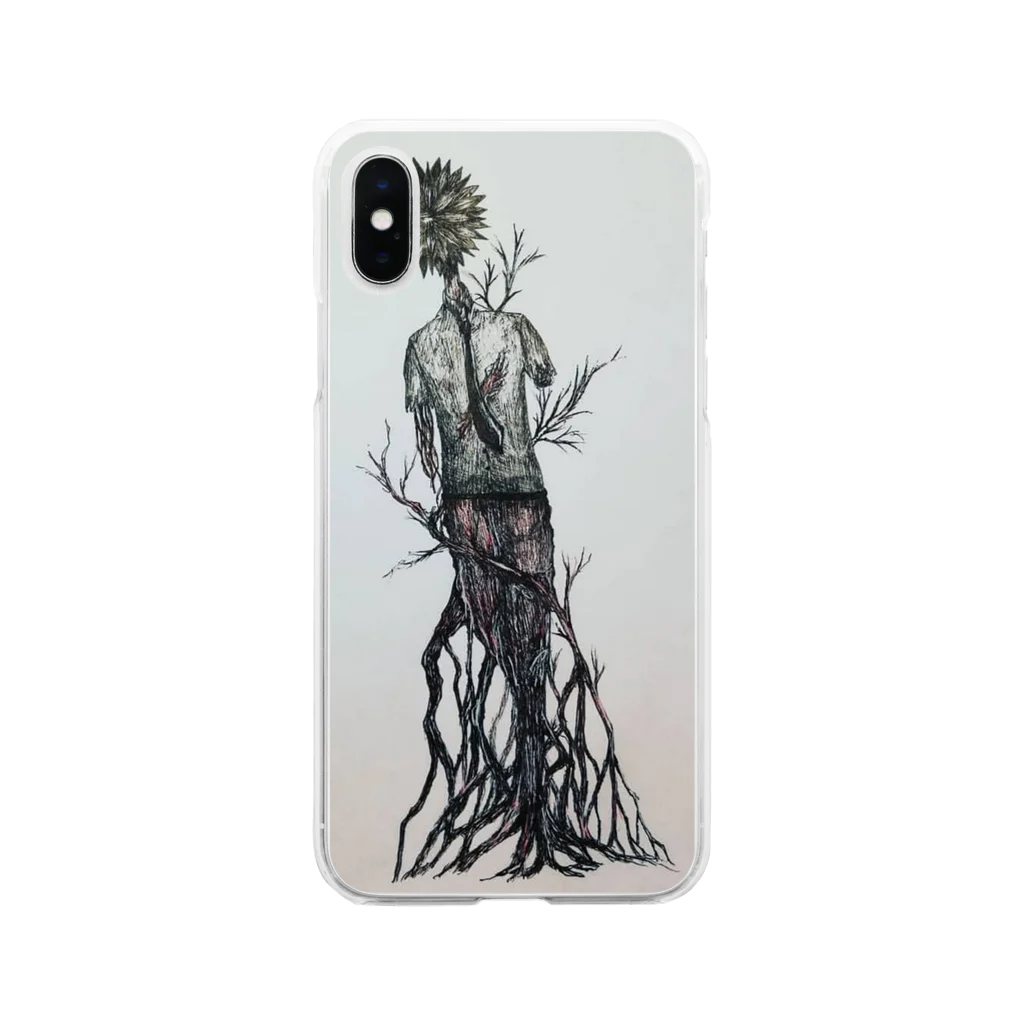 ChloromalfiのWithered flower fairy Soft Clear Smartphone Case