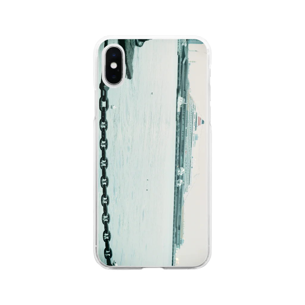 yutoyouのYokohama port ship Soft Clear Smartphone Case