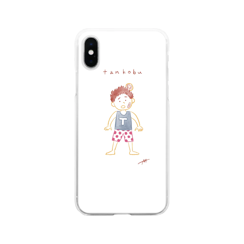 dachico's shopのtankobu Soft Clear Smartphone Case