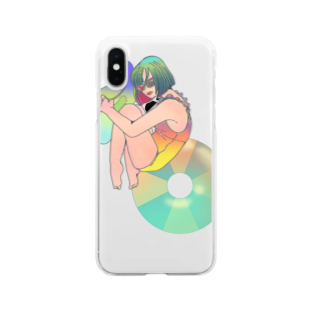 くじらの夏が来たりてギャルになる Soft Clear Smartphone Case