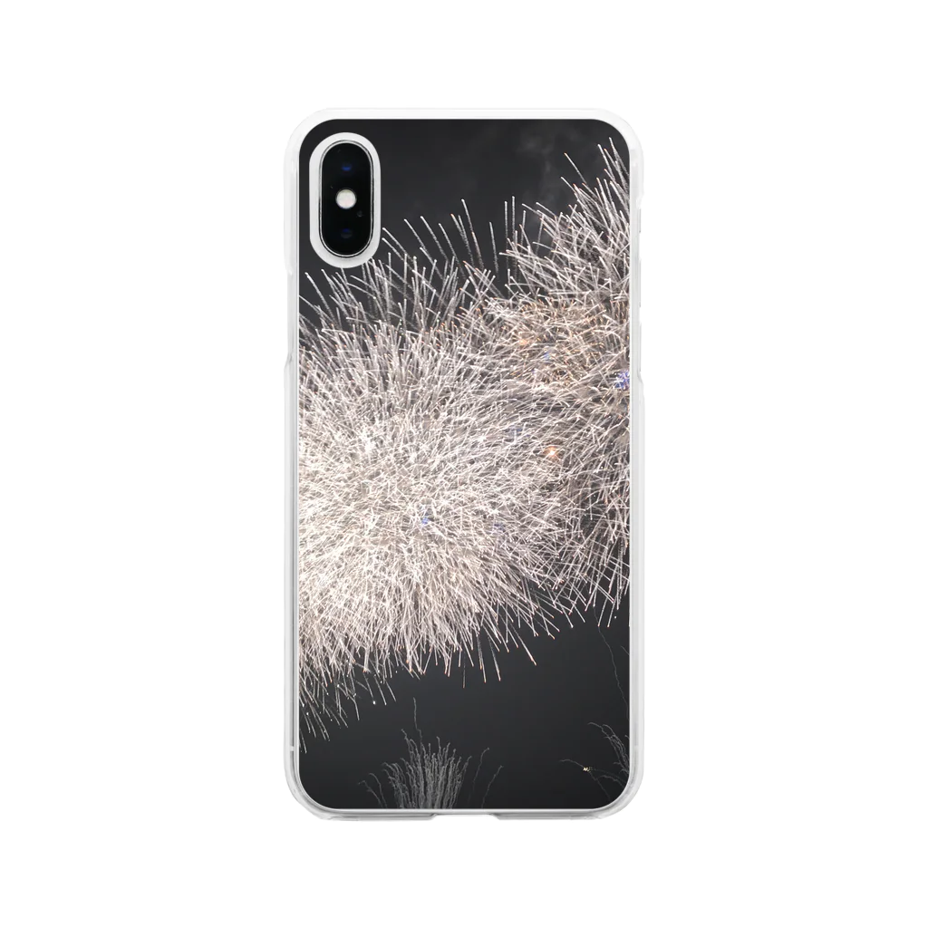 m.riceの打ち上げ花火 Soft Clear Smartphone Case