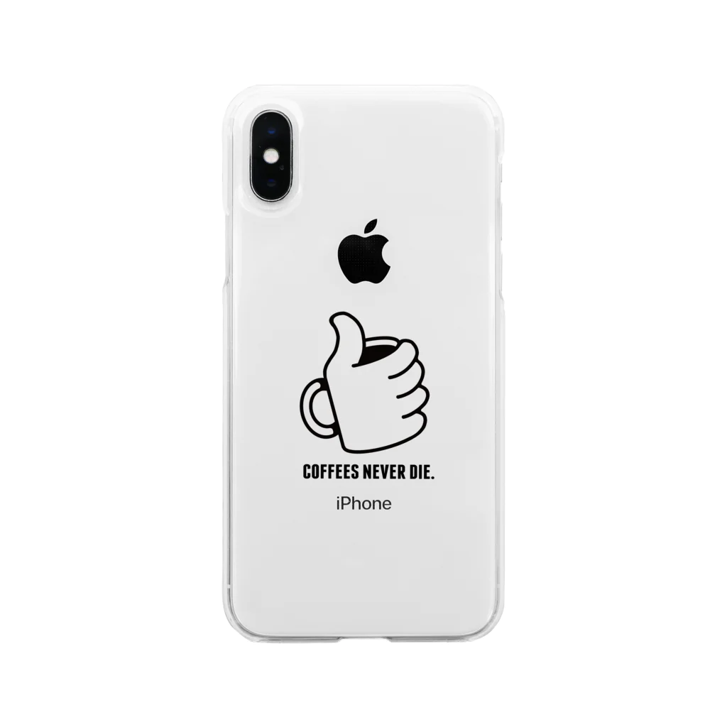 あおいろらじおの"コーヒーは死なせない"C Soft Clear Smartphone Case