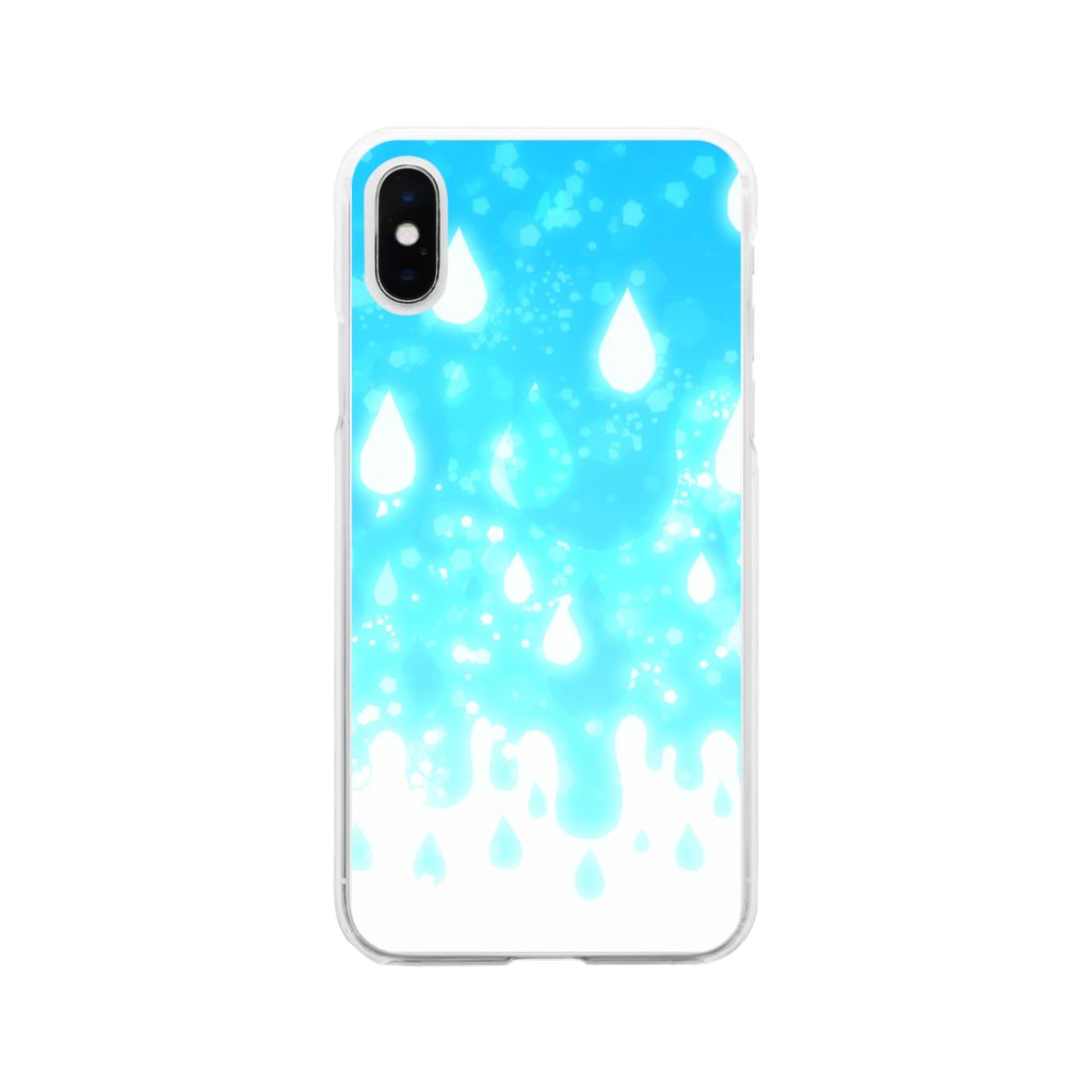 かわいいもののおみせ　いそぎんちゃくの雨空 Soft Clear Smartphone Case