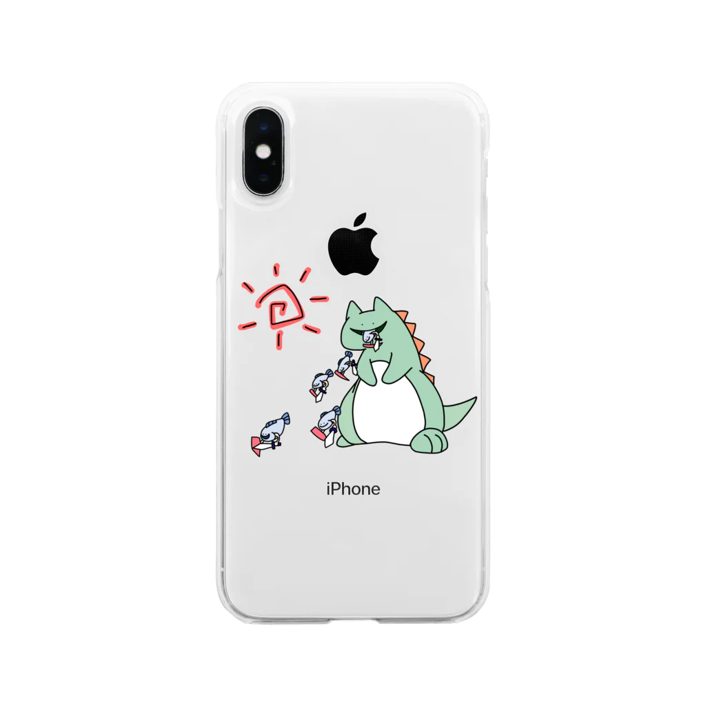 ぺうさと愉快な仲間達の火事を起こさない怪獣 Soft Clear Smartphone Case