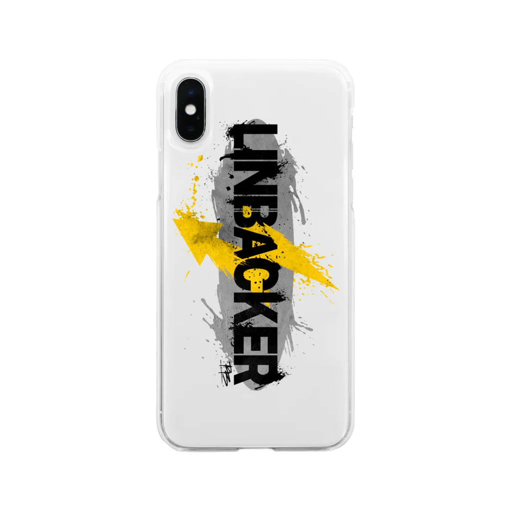 PB.DesignsのLINEBACKER Wallart  Soft Clear Smartphone Case