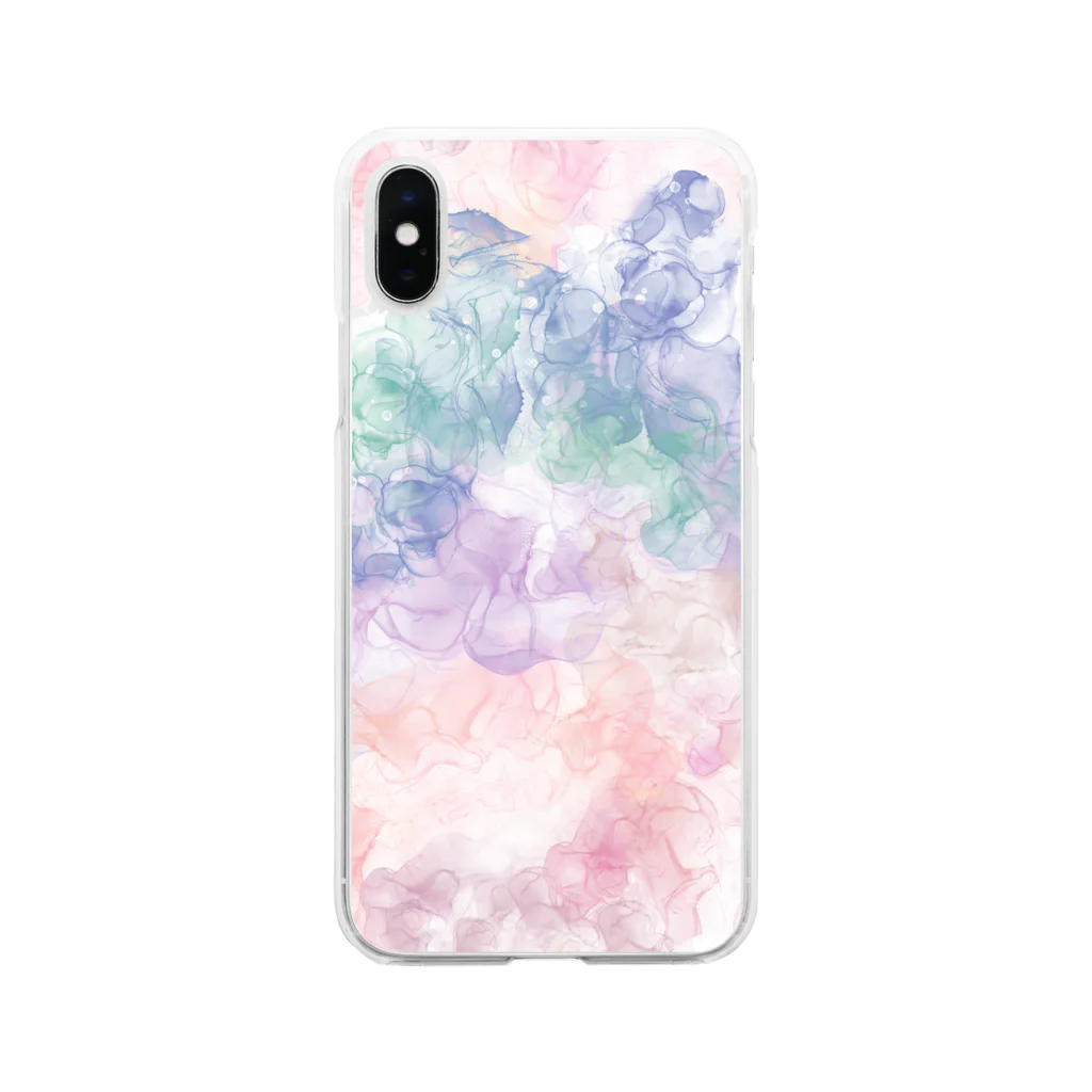 m_a_r_iのアルコールインクアート Soft Clear Smartphone Case