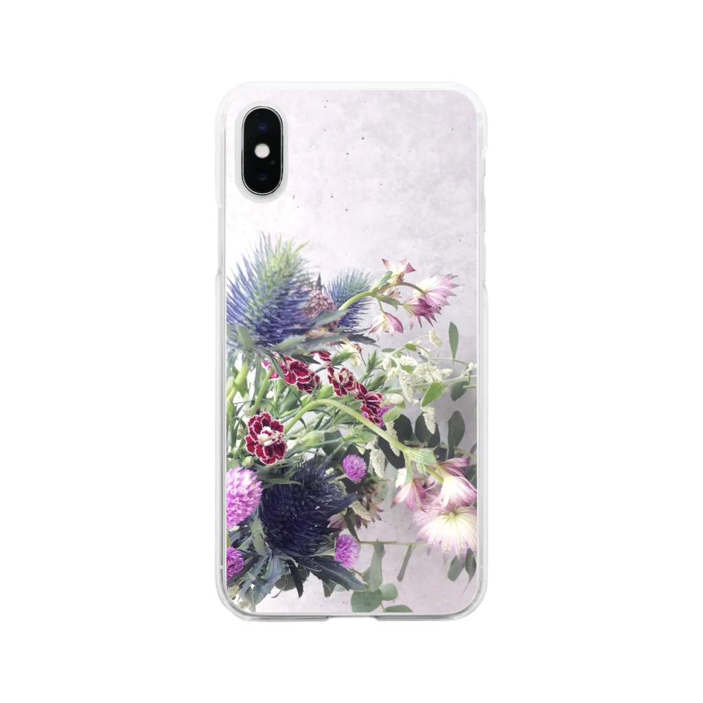 ✯しーくん。の【花束】iPhoneケース Soft Clear Smartphone Case