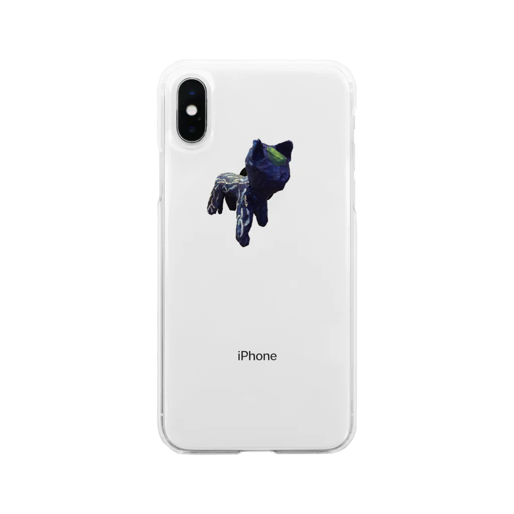 B_Picの猫のアオくん Soft Clear Smartphone Case