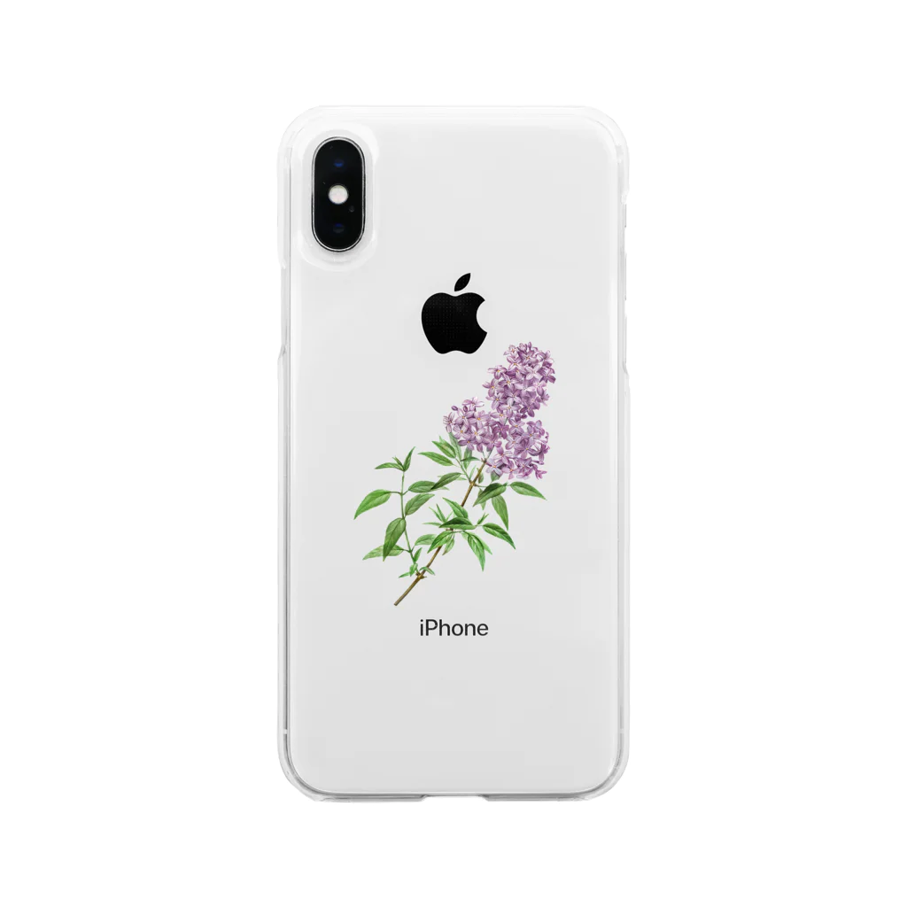 雑貨番号202のペルシアン ライラック iPhoneケース Soft Clear Smartphone Case