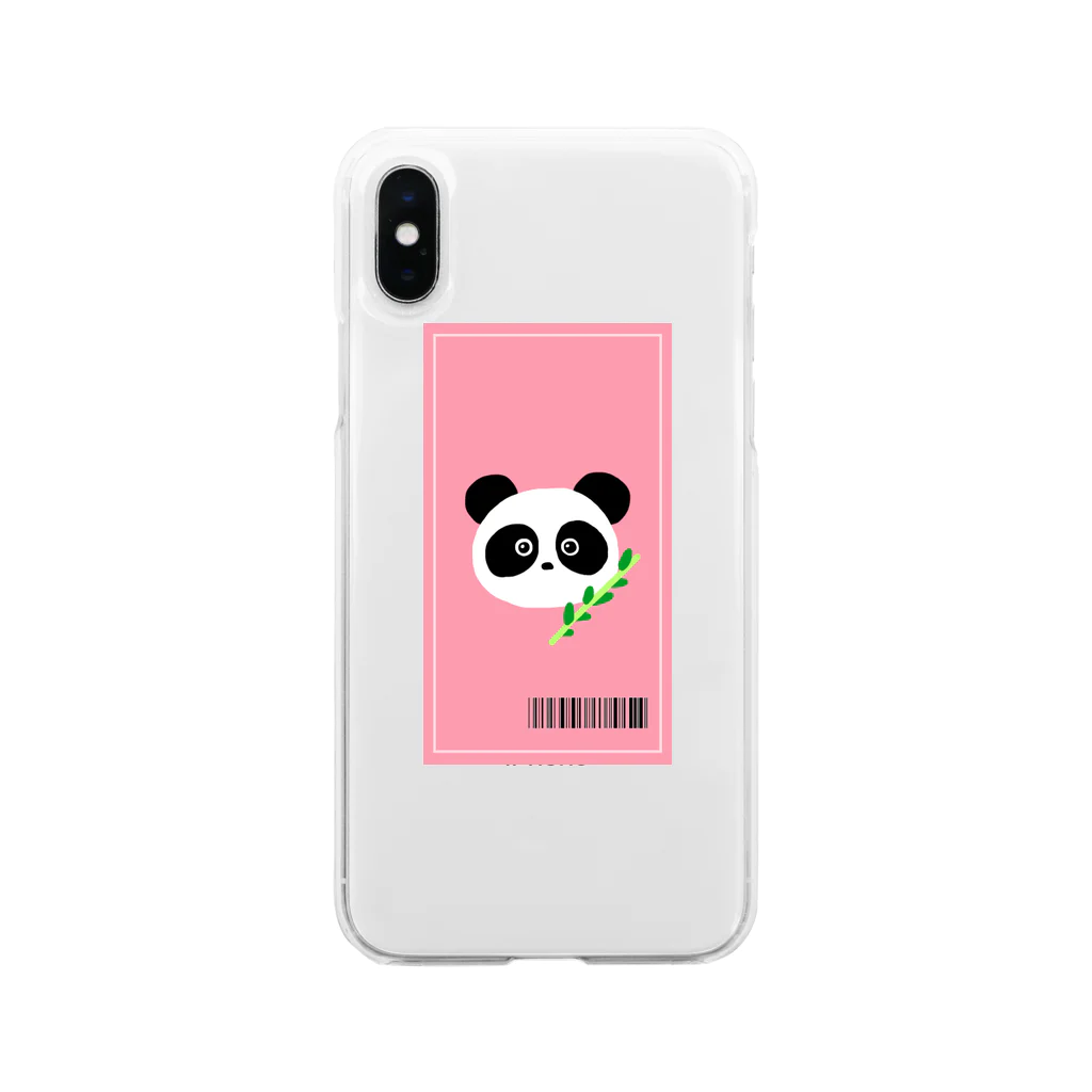 ひよこ王国のパンダの侵略 Soft Clear Smartphone Case