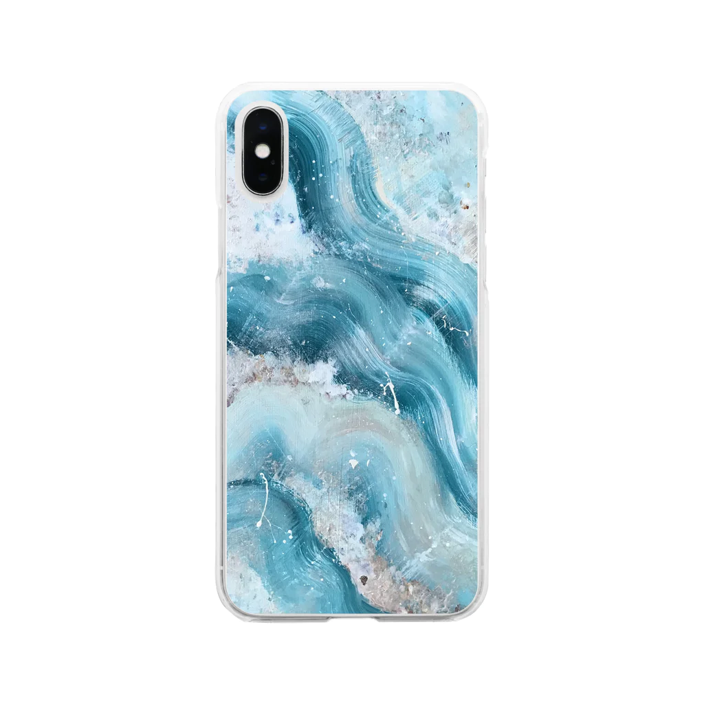 shizuka_artの【megumi WAVE】 Soft Clear Smartphone Case