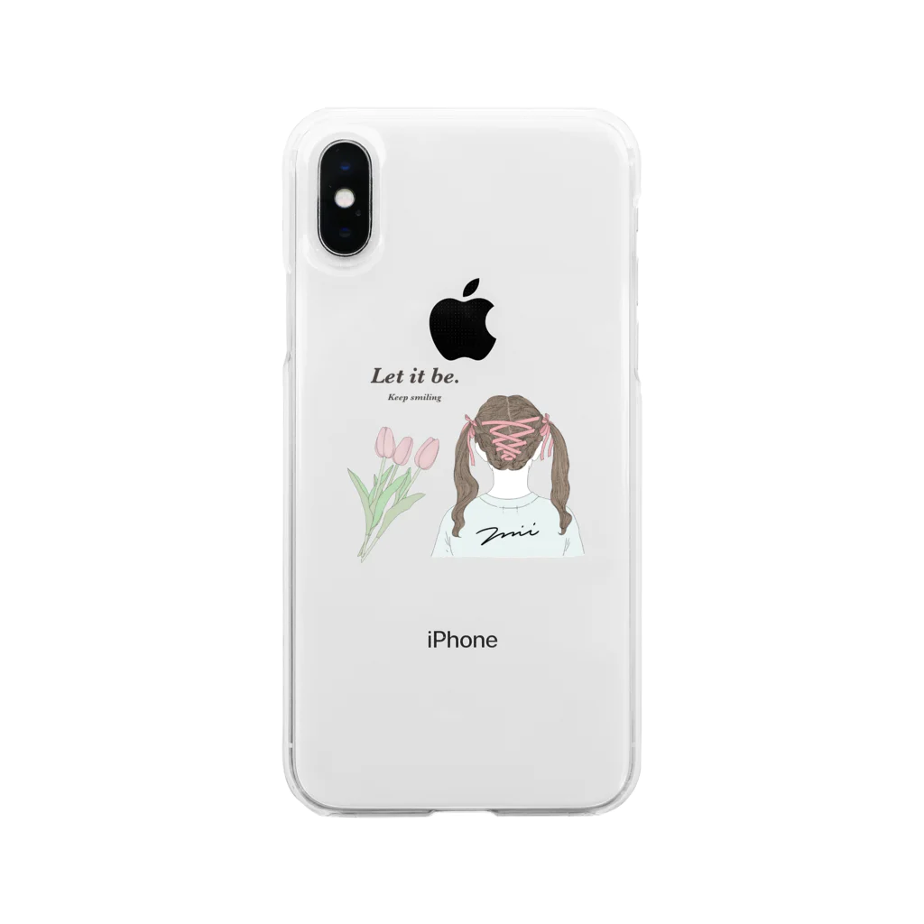 chia chia のChia girl Soft Clear Smartphone Case