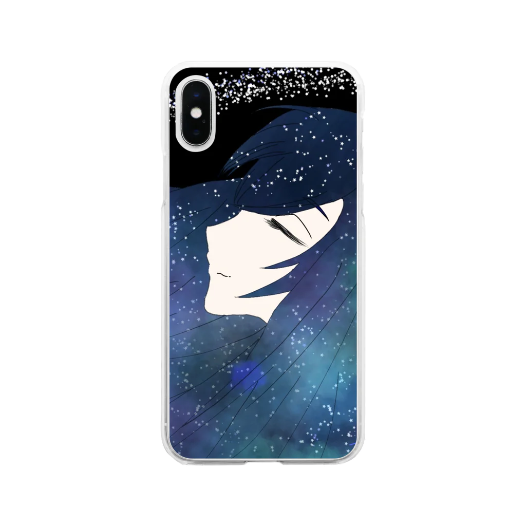 夜ノ隅架 (よるのすみか)𓆙の宇宙の子 Soft Clear Smartphone Case