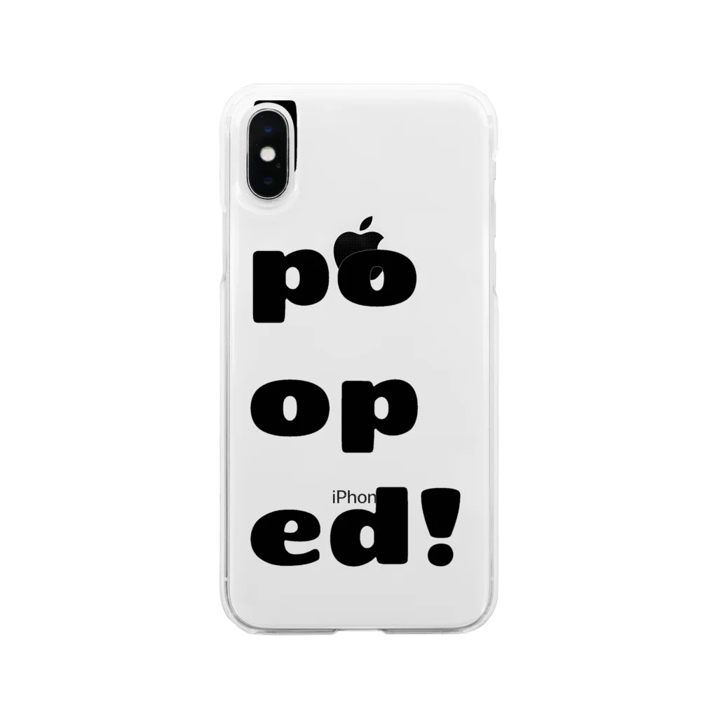 下品なうんちのうんちでたよ！I pooped! Soft Clear Smartphone Case