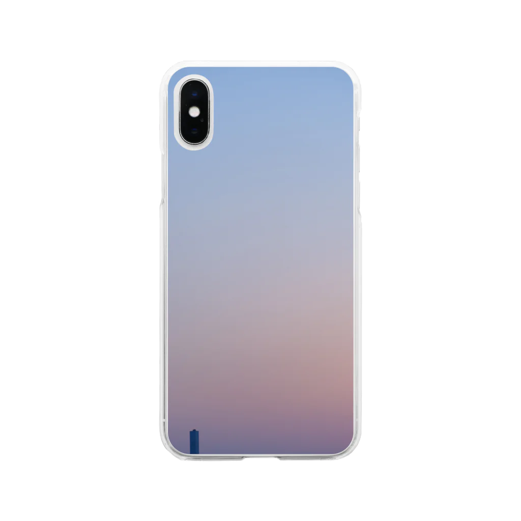 敬の春の夕暮れ Soft Clear Smartphone Case