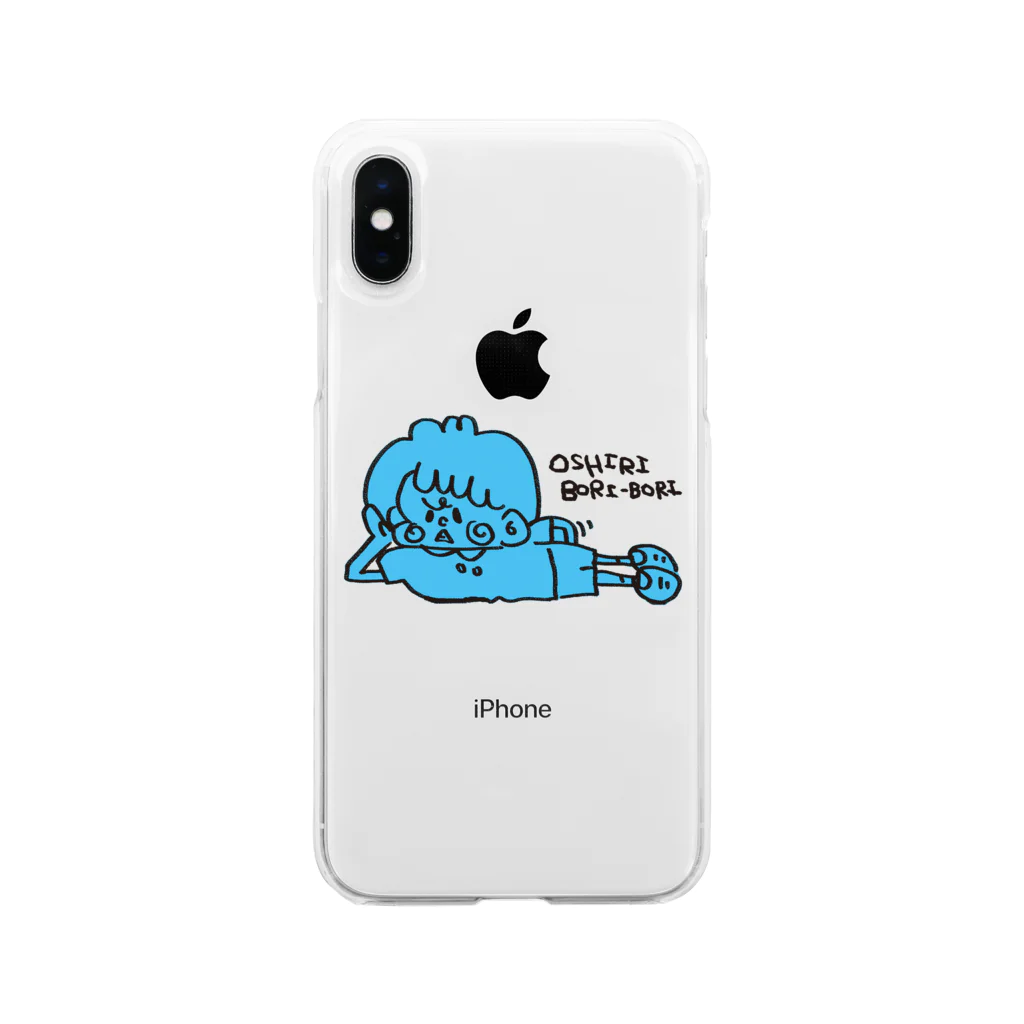 🍮PUDDING🍒プリン🍮のぼくくん OSHIRI-BORI BORI Soft Clear Smartphone Case