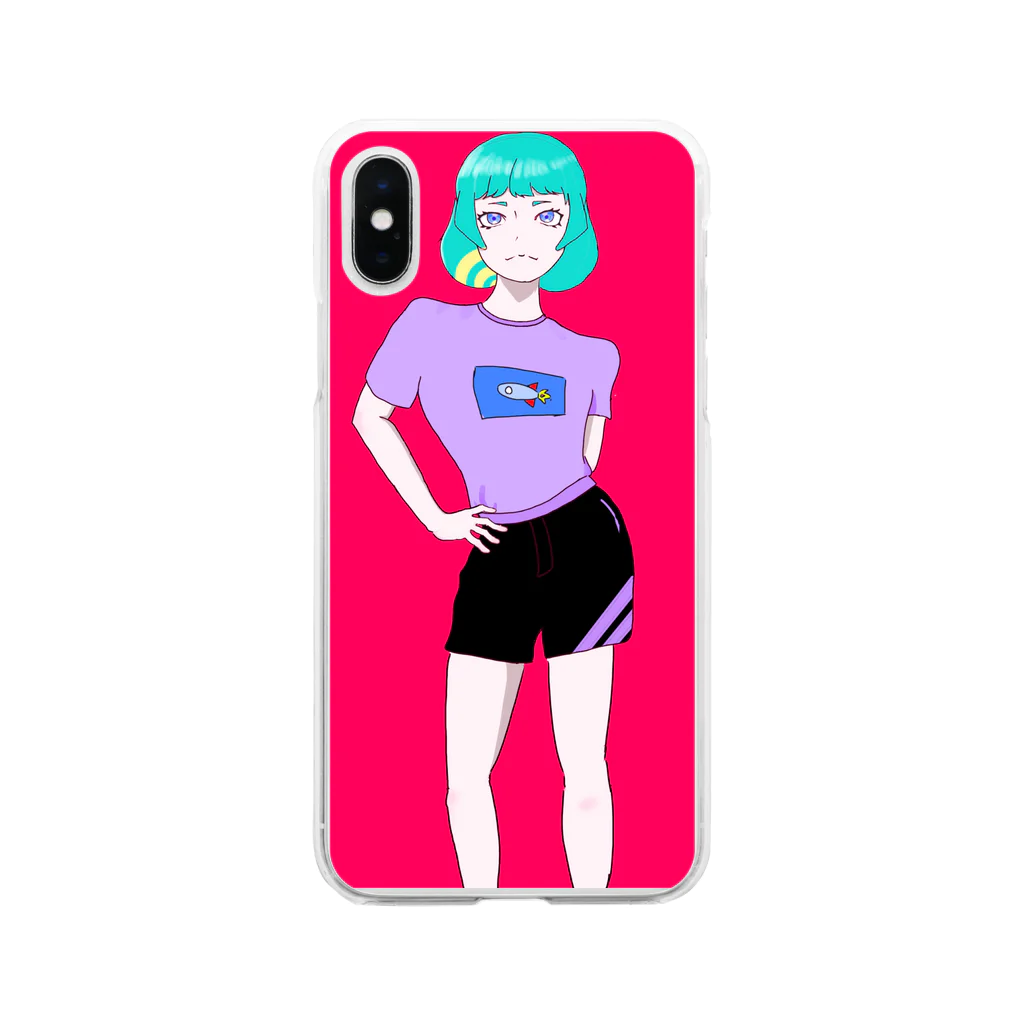 みどりみどろのみどろちゃんＡ Soft Clear Smartphone Case